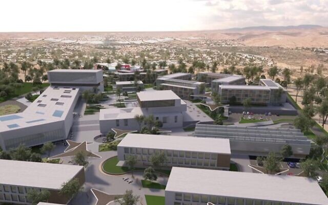 An artist rendering of the $350 million World Zionist Village to be developed in Israel’s Negev city of Beersheva. 
Photo by JNF-USA