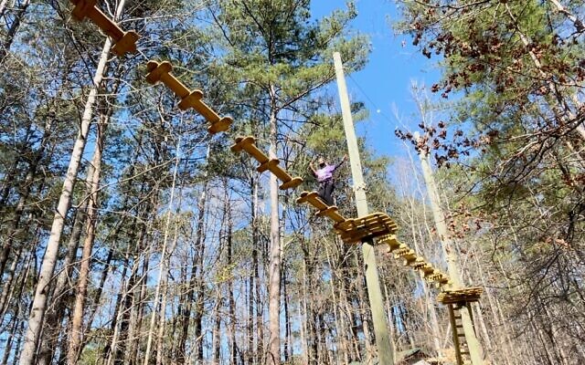The new ropes course is shown at the MJCCA in Dunwoody.