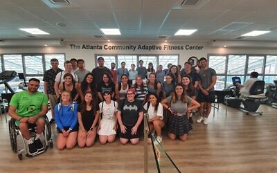 Students visit the Atlanta Community Adaptive Fitness Center in Ramat Gan, named for Atlantans’ generous support of the center.