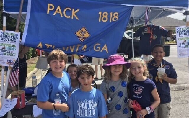 Cubs promoting Pack 1818 at Dunwoody Fourth of July Festival and Parade.