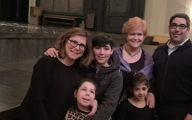 The Gold family with Lipstadt: Caroline Gold, Eden Gold, Nat Gold, Deborah Lipstadt, Shai Gold and Randy Gold.