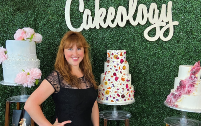 Alli Marbach of Cakeology at a recent wedding show.
