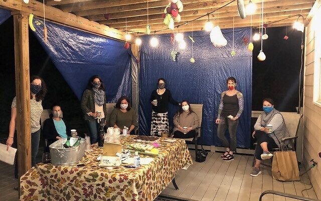 For Sukkot, Beth Tieman Feldstein required masks and social distancing during neighborhood ladies’ night.