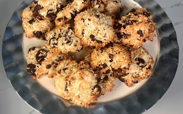 Talented Lori Halpern’s delicious Chocolate Chip Macaroons are a yearly staple when breaking the fast.