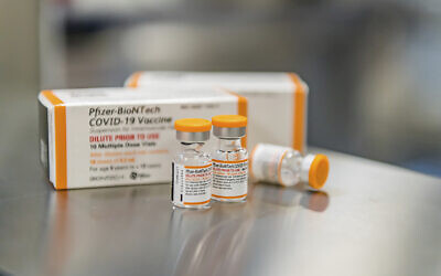 This October 2021 photo provided by Pfizer shows kid-size doses of its COVID-19 vaccine in Puurs, Belgium. The vaccine appear safe and nearly 91% effective at preventing symptomatic infections in 5- to 11-year-olds, according to study details released Friday, Oct. 22, as the U.S. considers opening vaccinations to that age group. (Pfizer via AP)