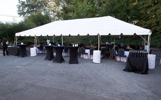 The reception and party were held outdoors at TKE.