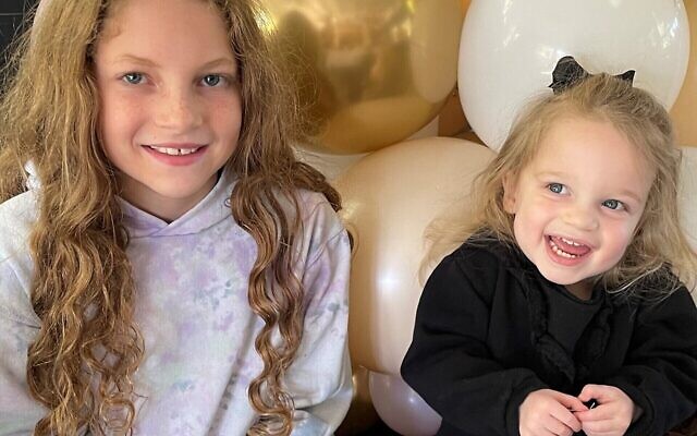 Dani, 9, and Poppy, 2, join Aunt Ali and mom for her 35th birthday brunch celebration.
