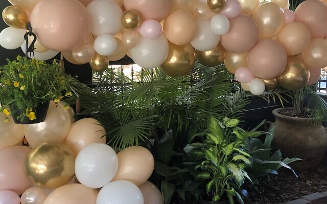 Balloon installation by Balloons Over Atlanta added a festive backdrop for the intimate brunch.