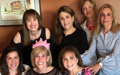 This birthday group of friends has celebrated each other’s birthdays and milestones for over four decades. (L to R): Robyn Spizman, Patty Brown, Norma Gordon, Donna Weinstock, Ava Wilensky, Gail Heyman and Lori Simon.