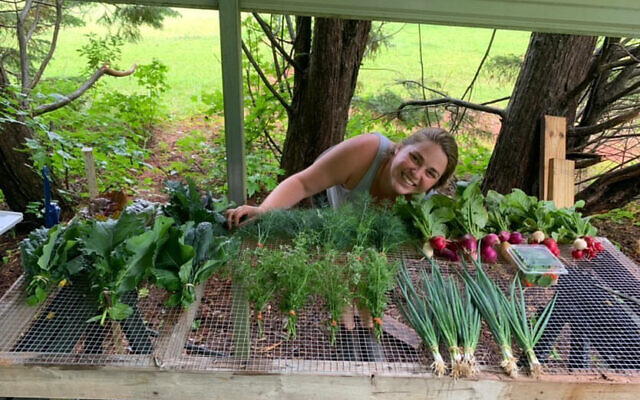 Frankel singlehandedly plants, cultivates, harvests, and transports her own produce.