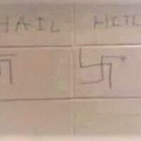 Pope High School reported two incidents of anti-Semitic graffiti, one of which included a swastika and read "hail Hitler".