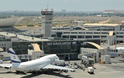 Ben Gurion Airport in Tel Aviv, Israel.