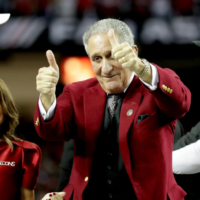 Until Jan. 9, owner Arthur Blank had never missed a chance to cheer on the Falcons in person.