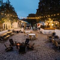 The outdoor courtyard can serve 350 people. // Photos provided by David Abes.