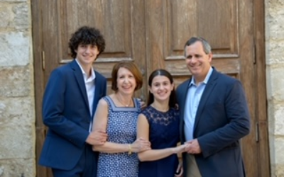 (Left to right) Brother Michael, mom Renay and dad Ned Blumenthal (far right) expressed their admiration for Rachel’s kindness and love of family tradition.