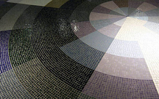 Arliss was chosen from a long list of artists to design a mosaic for the center point of Concourse B in Hartsfield-Jackson Atlanta Airport. Travelers walk over her 2009 glass tile installation, “Propulsion.”