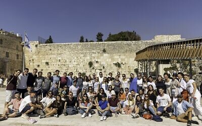 The Excell Fellows visit the Kotel. // Photo courtesy of Dana Bar Siman Tov