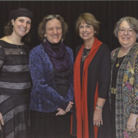 The first women rabbis ordained by denomination: (left to right) Sara Hurwitz, Orthodox, 2009; Sandy Sasso, Reconstructionist, 1974; Amy Eilberg, Conservative, 1985; Sally Priesand, Reform, 1972.