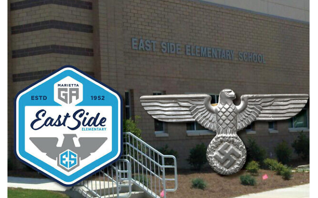 East Side Elementary School Principal Marcia Clark said the school would immediately review the new logo “to determine needed changes.”