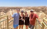 Golfer Seth Toporek enjoyed visiting Masada with his wife, Natalie, and children, Zoe and Jack, during his trip to Israel for the 2022 Maccabiah Games last month.