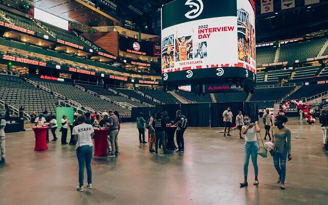 Earlier this month, the Atlanta Hawks held their inaugural “Interview Day,” during which hundreds of Atlanta residents had the opportunity to apply for in-stadium jobs for the upcoming season // Photo Credit: Atlanta Hawks