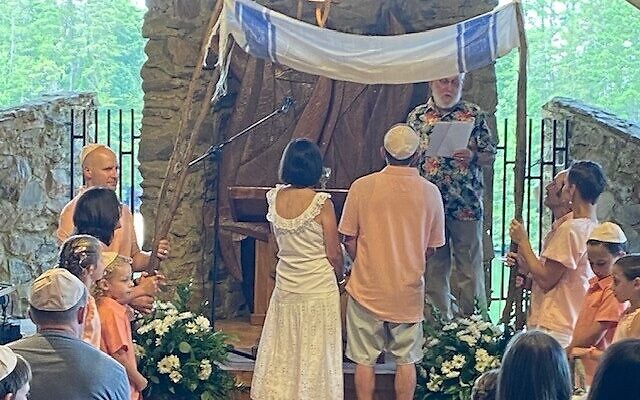 Chuppah was covered by Bobby’s grandfather, Abe’s tallis and was held