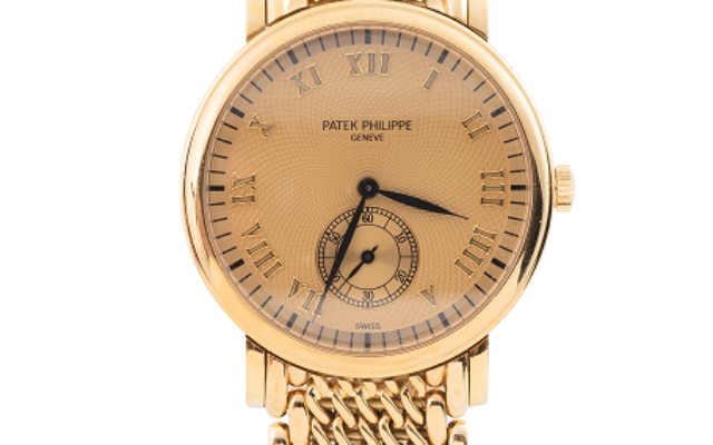 Patek Philippe 18-carat yellow gold Calatrava watch.