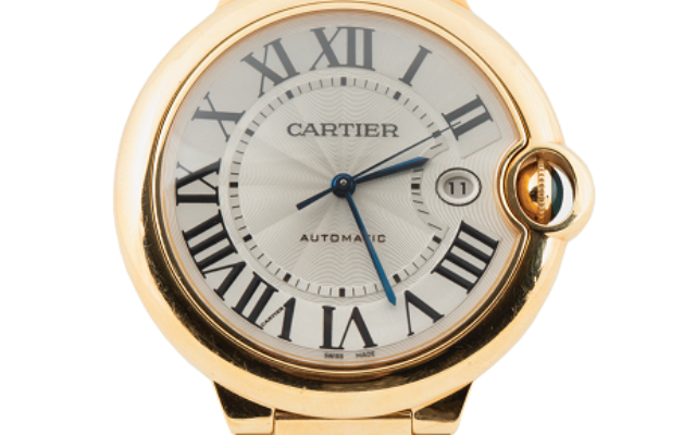 Cartier 18-carat yellow gold 42mm Jumbo Ballon Bleu watch.