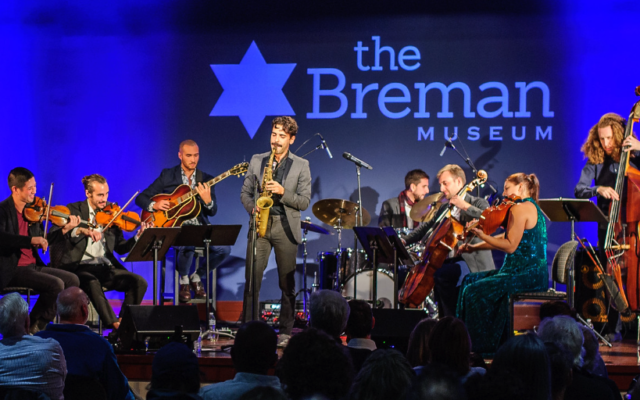 Eddie Barbash (center, on saxophone) performed with the KASA Quartet at the Breman Museum. // Photo Credit: Ivani Photography.