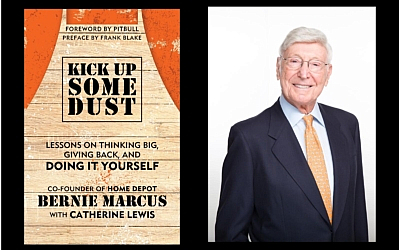 Bernie Marcus describes his new book, which debuts at The Book Festival of the Marcus Jewish Community Center of Atlanta (MJCCA) on Nov. 6 as, “Trying to convince people that they can kick up some dust; that they can make a difference.”
