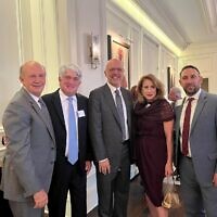 (From left) Steve Labovitz, Mark Bubes, Ted Deutch, Amy Bubes, and Dov Wilker, AJC Southeast Regional Director