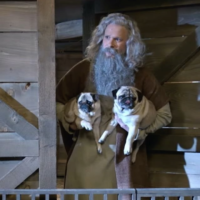 In “History of the World Part II,” Noah stocks his ark with dogs.