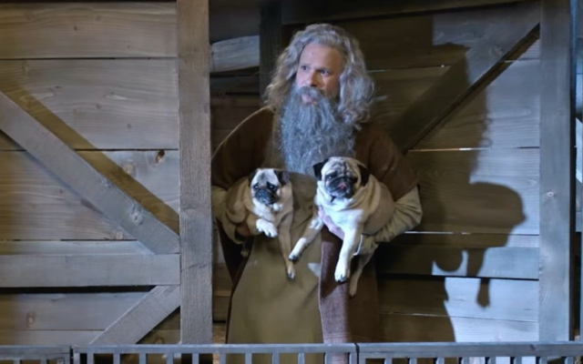 In “History of the World Part II,” Noah stocks his ark with dogs.