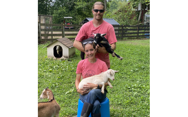 Laura Labovitz and Shawn Barnard team up to educate and nuture. Goats are front and center, with other animals to learn about.