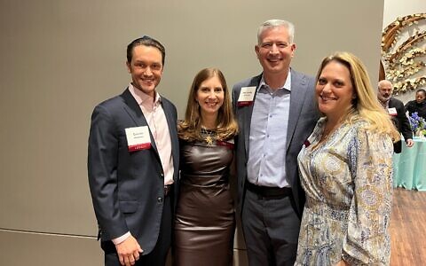 Gavin Brown, Beth Halpern Brown, Michael Kogon and Laurie Kogon co-chaired the Jewish Federation of Greater Atlanta’s Legacy Dinner at Congregation B’nai Torah and spoke of their own giving leadership.