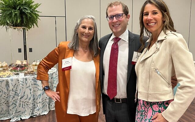 Jori Mendel (right) is joined by her mother, Myra Glassman, and spouse, Dr. Brett Mendel.