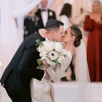 Second kiss as husband and wife.