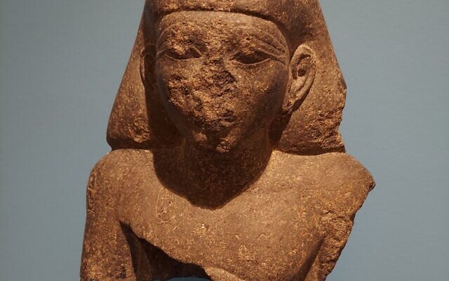 Head of ancient Egyptian noble at Life and Afterlife exhibit