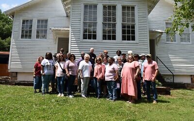 Members from Congregation Etz Chaim joined parishioners from Turner AME Church to tour an historic Rosenwald School located in Cartersville.
