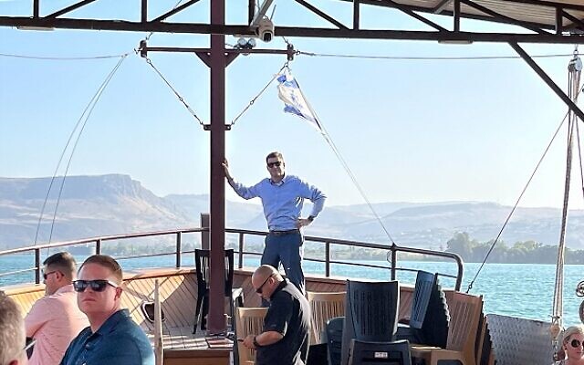 Bluestein, et al, enjoyed a boat trip on the Sea of Galilee to top off a gloriously productive trip. He stated that he was able to field occasional questions about Judaism and Israel.