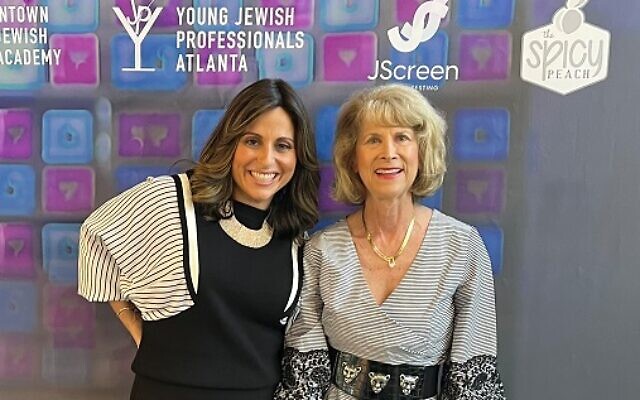 Aleeza Ben Shalom with AJT writer Marcia Caller Jaffe.