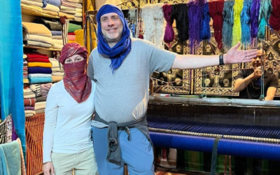 Rabbi Peter Berg and Rabbi Lydia Medwin led the Temple’s trip to Morocco.