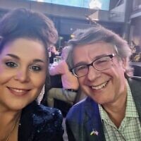Michael Morris and Kaylene Ladinsky in New Orleans’ WWII Museum for the 2023 American Jewish Press Association’s annual Simon Rockower Awards ceremony.