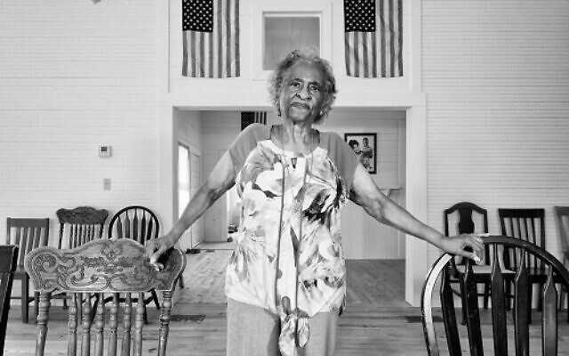 Feiler shot this portrait of Ellie J. Dahmer, widow of slain civil rights leader at a Mississippi Rosenwald school where her husband, Vernon Dahmer Sr., was a student and where later she was a teacher // Photo by Andrew Feiler