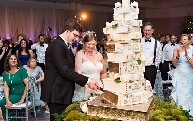 The outrageous wedding cake was a phenomenal
