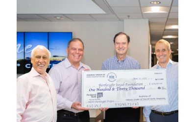 (From left) Jeff Kaiwerisky, Doug Ross, David Joss, and Paul Wainstein were the leaders in the Hebrew Order of David fundraising campaign.
