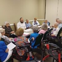 Rabbi Chaim Markovits has been leading Yiddish language and culture classes at Hammond Glen Sunshine Retirement Home.