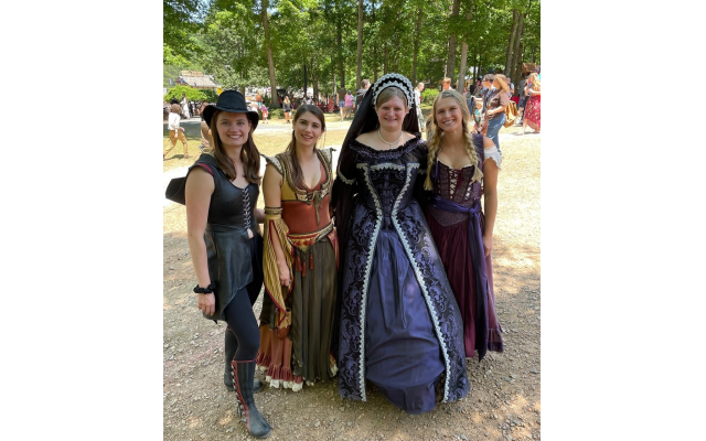 Jacqueline and friends celebrated the week before at the Atlanta Renaissance Festival.