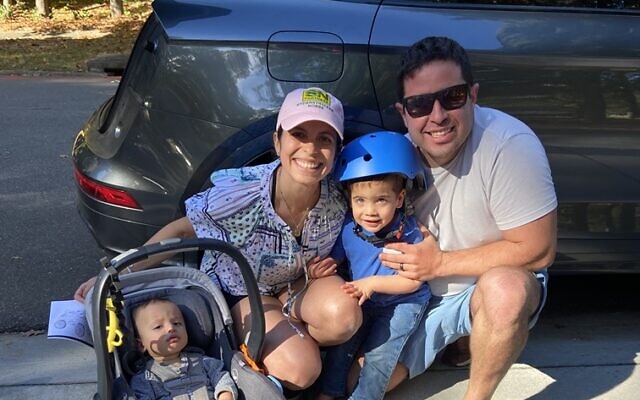Heather Barnes, pictured with her family, won one of the ATV giveaways as part of the Atlanta Jewish Times community raffle.