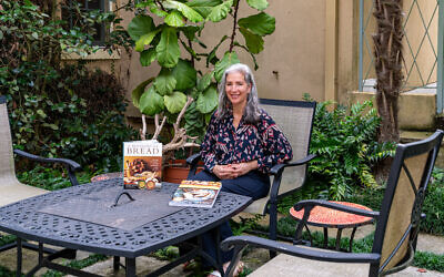 Maggie Glezer enjoys her backyard while displaying her James Beard Award-winning books // All photos by Howard Mendel